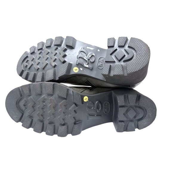 Paul Green Women Chunky Lug Sole Gray Leather Boots W/ Buckle Strap 7.5 - Picture 10 of 10